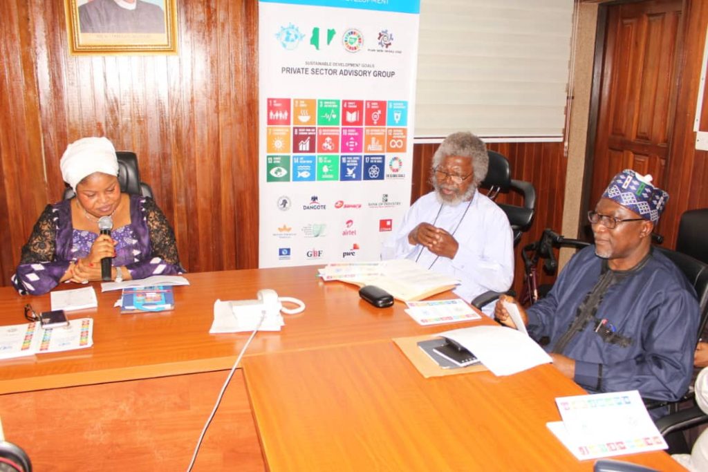 Courtesy call on SSAP-SDGs Princess Adejoke-Orelope Adefulire by Mr. Paul Unongo Chairman Governing Board Nigeria Educational Research & Development Council
