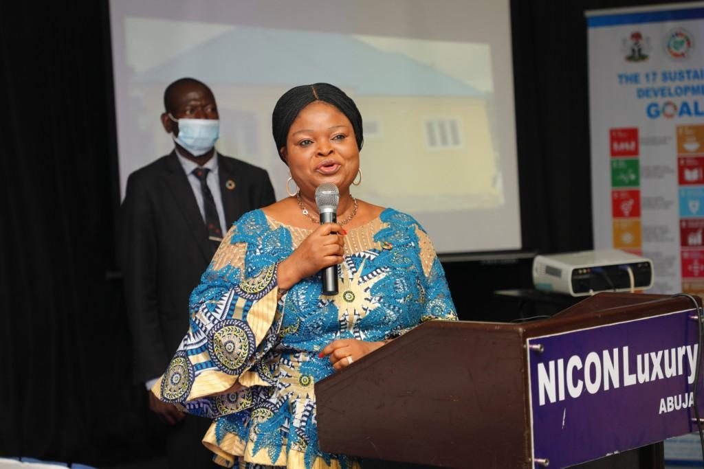 Senior Special Assistant to the President on Sustainable Development Goals, Princess Adejoke Orelope-Adefulire, Presenting her remarks during the Media Retreat Held at Nicon Luxury Hotel Abuja.